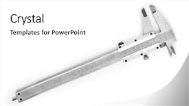  Presentation with vernier caliper bearing isolated - Presentation with vernier caliper slide gauge isolated background and a white colored foreground