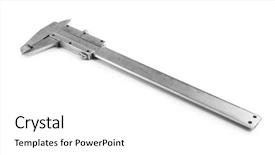  Presentation with vernier caliper bearing isolated - PPT theme having vernier caliper slide gauge isolated background and a white colored foreground