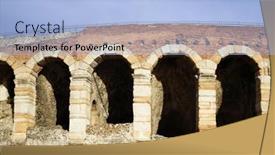  Presentation with spring - Slide set enhanced with verona-italy-city-views background and a light blue colored foreground