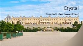  Presentation with versailles - PPT theme enhanced with versailles near paris in france background and a light blue colored foreground