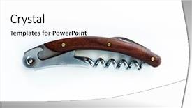  Presentation with corkscrew - Audience pleasing slide set consisting of versatile - universal wine bottle corkscrew backdrop and a white colored foreground