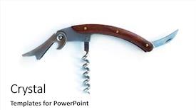  Presentation with corkscrew - Presentation design featuring versatile - universal wine bottle corkscrew background and a white colored foreground