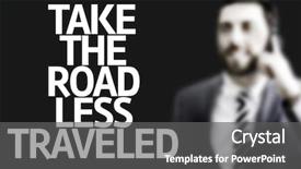 Presentation with take - Theme featuring versatile - business man with the text background and a dark gray colored foreground
