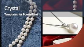  Presentation with pearls - Beautiful PPT theme featuring pensive elderly woman walking backdrop and a seafoam green colored foreground.