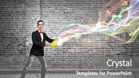  Presentation with creative - Presentation design with he is versatile and creative background and a gray colored foreground