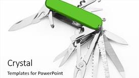  Presentation with multi - Cool new presentation with versatile - knife multi-tool isolated on white backdrop and a white colored foreground