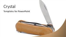  Presentation with octopus on isolated white - PPT theme having versatile - multifunction folding knife isolated background and a white colored foreground