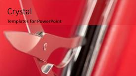  Presentation with red - Cool new slide deck with abstract 3d rendering of chaotic structure dark background with futuristic shape in empty space backdrop and a black colored foreground