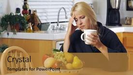  Presentation with head ache - Presentation theme featuring head ache depression loneliness versatile background and a gold colored foreground