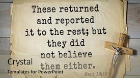  Presentation with bible verses - PPT theme featuring verses from mark these return background and a mint green colored foreground