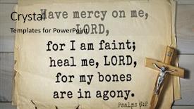  Presentation with heal - Amazing PPT theme having verses from psalms have mercy backdrop and a mint green colored foreground