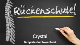  Presentation with german - Presentation having vertebral body - hand writing the german word background and a dark gray colored foreground