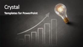  Presentation with glowing light bulb light bulb - PPT layouts with vertical arrows - glowing glass light bulb hanging background and a  colored foreground