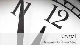  Presentation with alarm - Slide set enhanced with vertical arrows - photo alarm clock arrow close background and a white colored foreground