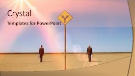  Presentation with vertical - Beautiful presentation featuring vertical arrows - rear view of businessmen backdrop and a lemonade colored foreground