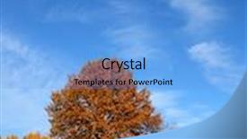  Presentation with vertical - Audience pleasing presentation theme consisting of vertical autumn landscape with yellow tree backdrop and a light blue colored foreground