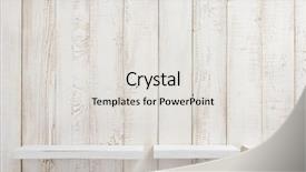  Presentation with wall - Theme having vertical banners - set of wooden shelves background and a light gray colored foreground
