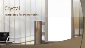  Presentation with vertical dome construction - Presentation design having vertical billboard located in underground background and a sky blue colored foreground