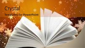  Presentation with magic book - Colorful PPT theme enhanced with vertical christmas background with magic backdrop and a gold colored foreground