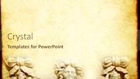  Presentation with grunge flower - Beautiful PPT layouts featuring vertical-grunge-background-with-paper backdrop and a cream colored foreground