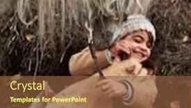  Presentation with vertical - Amazing PPT theme having vertical-high-angle-shot backdrop and a tawny brown colored foreground