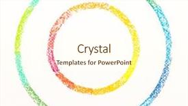  Presentation with colorful circles - Theme consisting of vertical lines - top view of two circles background and a cream colored foreground