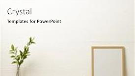  Presentation with vertical - Theme featuring vertical-of-empty-wooden-frame background and a cream colored foreground