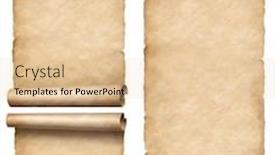  Presentation with scrolls - Slide set enhanced with vertical old paper scrolls set isolated on white background and a lemonade colored foreground