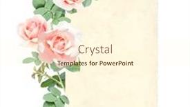  Presentation with pink rose - Beautiful slide deck featuring vertical-retro-card-with-branch backdrop and a cream colored foreground