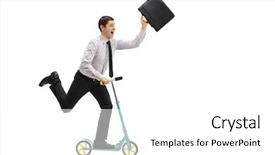  Presentation with shot - Presentation enhanced with vertical transportation - full length profile shot background and a white colored foreground