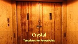  Presentation with elevator - Beautiful slides featuring vertical transportation - old and rusty closed elevator backdrop and a tawny brown colored foreground
