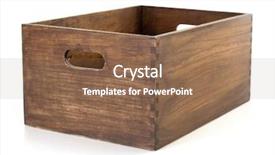  Presentation with vertical - Presentation theme having vertical transportation - wooden box isolated on white background and a violet colored foreground