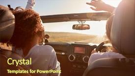  Presentation with white cctv camera on modern - Amazing PPT theme having vertical transportation - young white woman looking backdrop and a tawny brown colored foreground