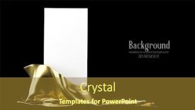  Presentation with vertical - Slide deck having vertical-white-stand-with-golden background and a tawny brown colored foreground