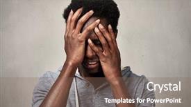  Presentation with depression - PPT theme with vertigo - depression black man background and a violet colored foreground