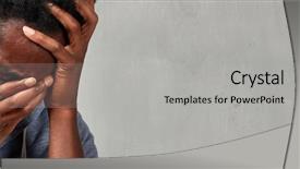  Presentation with headache - Amazing PPT theme having vertigo - headache backdrop and a light gray colored foreground