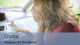  Presentation with sickness - Amazing presentation design having vertigo - woman suffering from motion sickness backdrop and a teal colored foreground