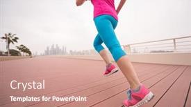  Presentation with possible - PPT theme enhanced with very-active-young-beautiful-woman background and a coral colored foreground