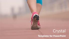  Presentation with possible - Theme featuring very-active-young-beautiful-woman background and a coral colored foreground