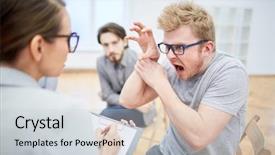  Presentation with anger - Amazing slides having very aggressive young patient backdrop and a lemonade colored foreground