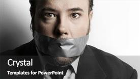  Presentation with duct - Beautiful presentation design featuring very businessman with duct tape backdrop and a dark gray colored foreground