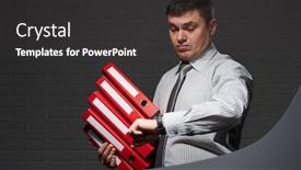  Presentation with busy - PPT layouts having very-busy-businessman-closeup-portrait background and a dark gray colored foreground