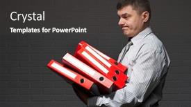  Presentation with busy - Colorful theme enhanced with very-busy-businessman-closeup-portrait backdrop and a dark gray colored foreground