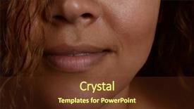  Presentation with latino - Colorful PPT theme enhanced with very closeup image of a beautiful latino woman backdrop and a tawny brown colored foreground