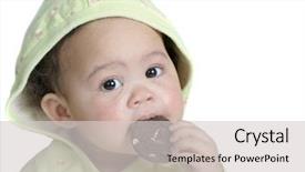  Presentation with cookie - PPT theme enhanced with cookies baby - very cute image background and a light gray colored foreground