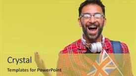  Presentation with united kingdom constitutional law - Presentation featuring very happy and excited win background and a yellow colored foreground