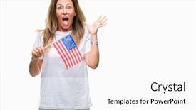  Presentation with middle america - Cool new slides with very happy and excited win backdrop and a  colored foreground