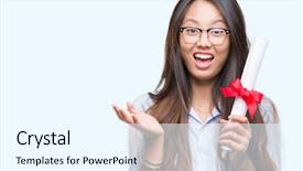  Presentation with holding hands - Theme featuring very happy and excited winner background and a  colored foreground