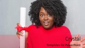  Presentation with hands holding - PPT layouts with very happy and excited winner background and a red colored foreground