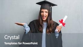  Presentation with holding hands - Slides with very happy and excited winner background and a gray colored foreground